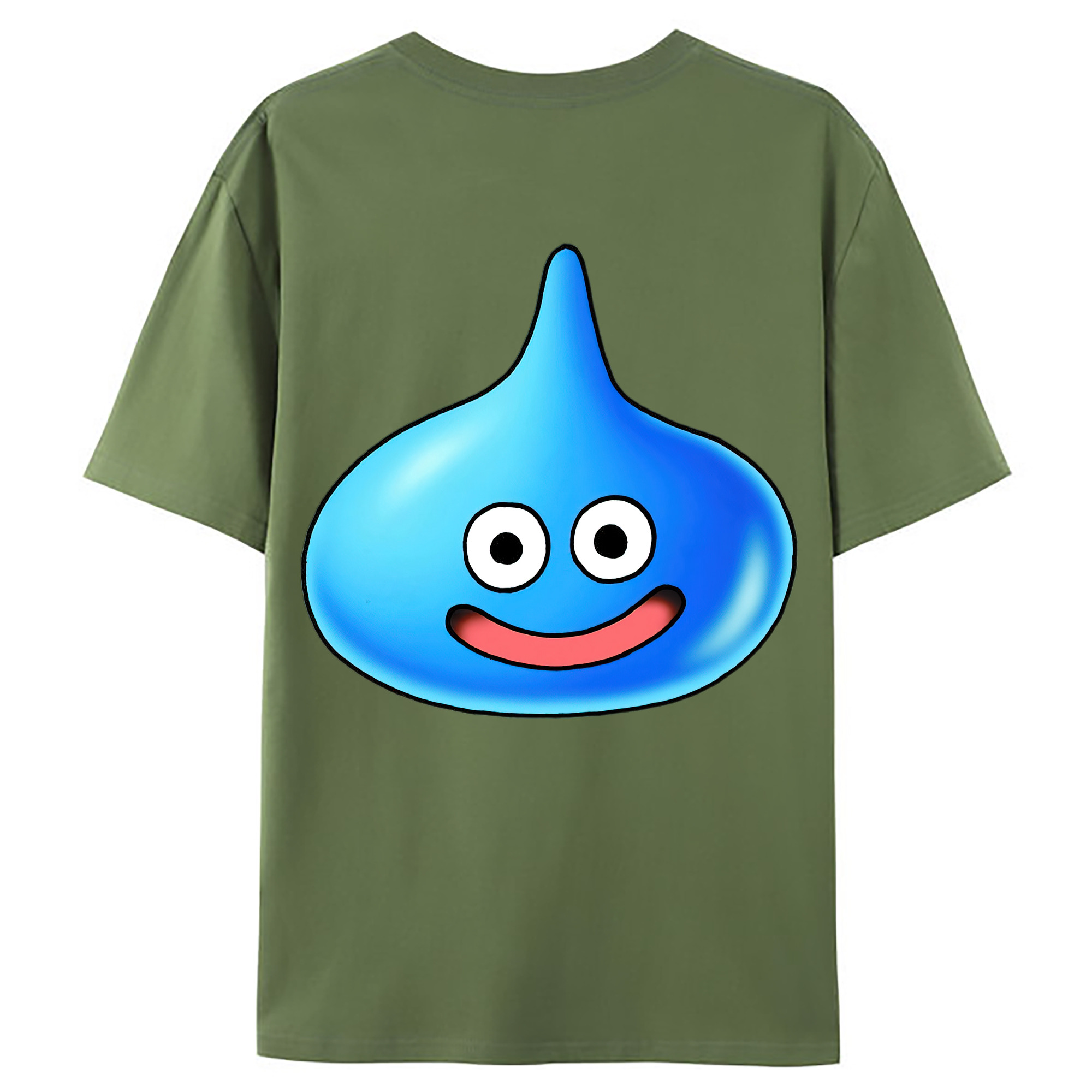 （画像用） ドラゴンクエスト Doragon Kuesuto Dragon Quest 綿100％ メンズ半袖Tシャツ（バックプリント） 通気性